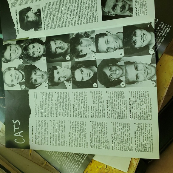 💚 3 For $15 1981 CATS Musical Broadway Program & Cast Bio Insert Chicago - Picture 6 of 7